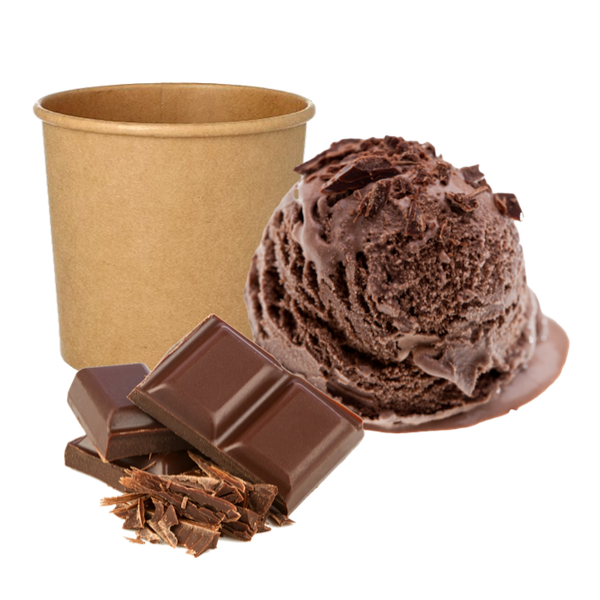 Eis Becher echtes Schokoladeneis plus Schokoladenstückchen :-)
